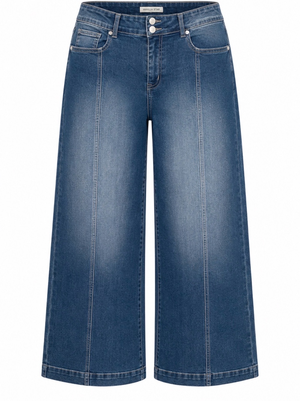 Plus Size 20W High Rise Wide Leg Blue Denim Jeans